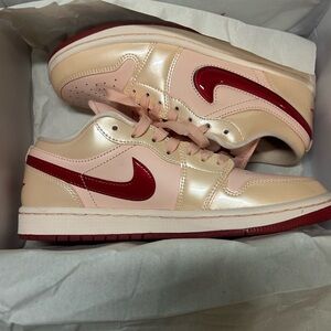 Stylish Pink and Red Sneakers